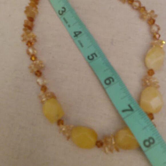 Karen Flannery: Marked. Gold tone beaded statement necklace. - Picture 3 of 3